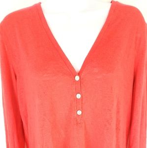 Victoria Secret Red Womens Long Sleeve Shirt M